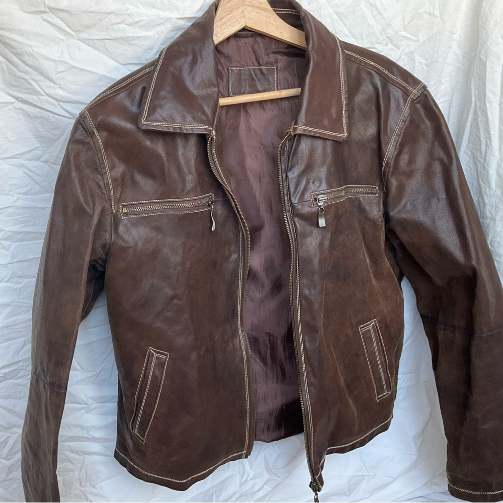 Vintage Brown Leather Jacket